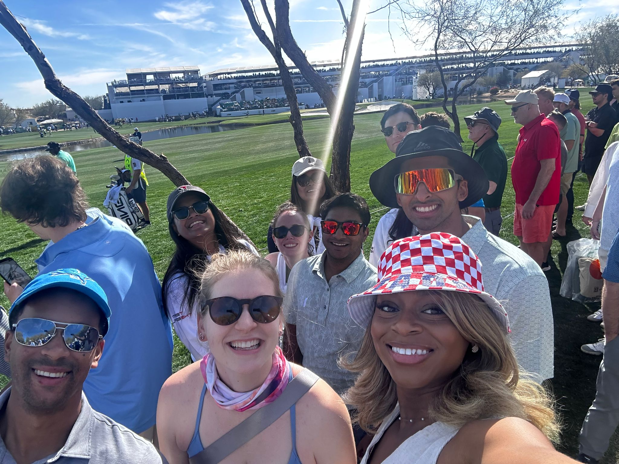 Chicago Booth MBA students enjoying professional golf tournament together